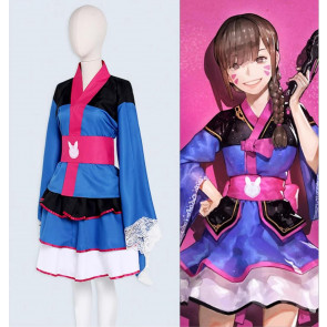 Game Overwatch D.Va Hana Song Cosplay Outfit