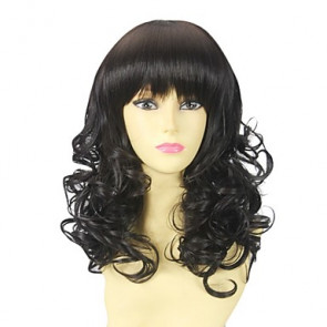 Graceful Lady Black 45cm Classic Curly Lolita Cosplay Wig