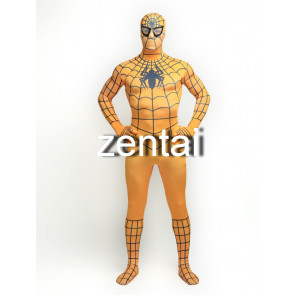 Spiderman Deep Yellow Color Cosplay Zentai Suit