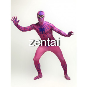 Spiderman Fuchsia Color Cosplay Zentai Suit
