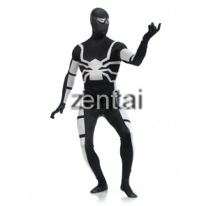 Halloween Spiderman White and Black Zentai Suit