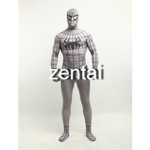 Halloween Superhero Spiderman Grey Cosplay Zentai Suit