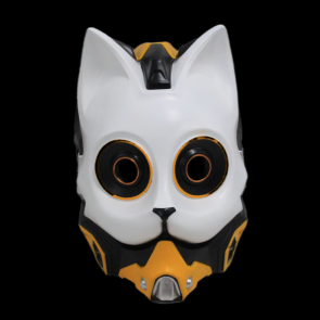 Handcrafted Punk Cat Cosplay Resin Mask 