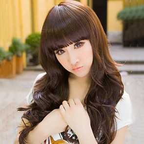 Hime Cut Dark Brown 70cm Classic Lolita Wave Wig (Lace Front)