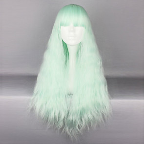 Hime Cut Mint Long Sweet Lolita Wavy Cosplay Wig