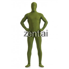 Man's Full Body ArmyGreen Color Spandex Lycra Zentai
