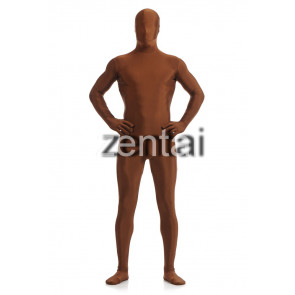 Man's Full Body Brown Color Spandex Lycra Zentai