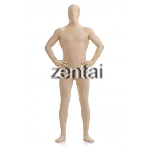 Man's Full Body Khaki Color Spandex Lycra Zentai