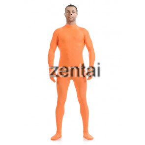 Man's Full Body Orange Color Spandex Lycra Zentai