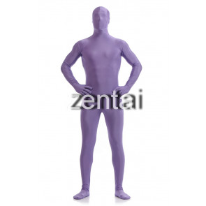 Man's Full Body Violet Color Spandex Lycra Zentai