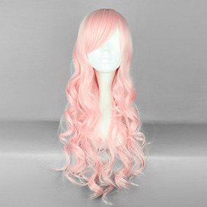 Peach Pink 70cm Sweet Lolita Curly Cosplay Wig