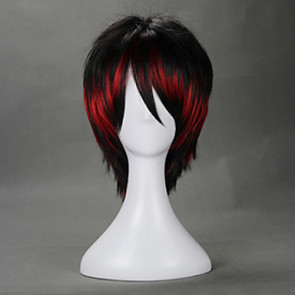 Punk Style Black and Red Mixed Color 35cm Oji Lolita Cosplay Wig