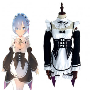 Re：Life in a different world from zero Cosplay Costume レム Rem Costume Maid Clothing