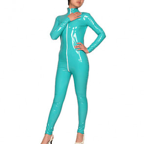 Sky Blue PVC Unisex Catsuit