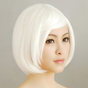 White Short Bob 30cm Gothic Lolita Cosplay Wig