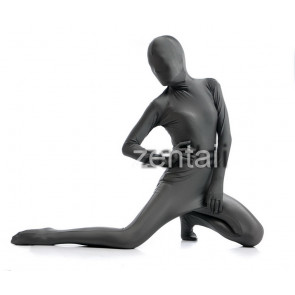 Woman's Full Body Gray Color Spandex Lycra Zentai