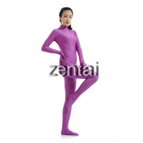 Women's Full Body Purple Color Spandex Lycra Zentai