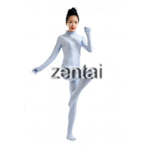 Women's Full Body Silver Color Spandex Lycra Zentai