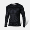 Batman Black Long Sleeve T-shirt Round Collar