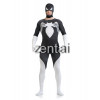 Halloween Spiderman White and Black Full Body Cosplay Zentai Suit