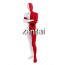 Full Body White And Dark Red Mixed Colors Spandex Lycra Zentai