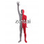 Full Body Gray And Dark Red Mixed Colors Spandex Lycra Zentai