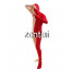 Full Body Flesh And Red Mixed Colors Spandex Lycra Zentai