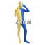 Full Body Yellow And Blue Mixed Colors Spandex Lycra Zentai