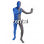 Full Body Blue And Gray Mixed Colors Spandex Lycra Zentai