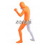 Full Body White And Orange Mixed Colors Spandex Lycra Zentai