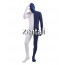 Full Body White And Royal Blue Mixed Colors Spandex Lycra Zentai