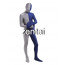 Full Body Gray And Royal Blue Mixed Colors Spandex Lycra Zentai