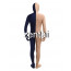 Full Body Flesh And Navy Blue Mixed Colors Spandex Lycra Zentai