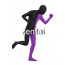 Full Body Black And Purple Mixed Colors Spandex Lycra Zentai