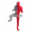 Full Body Gray And Dark Red Mixed Colors Spandex Lycra Zentai