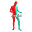 Full Body Red And Green Mixed Colors Spandex Lycra Zentai