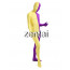 Full Body Yellow And Purple Mixed Colors Spandex Lycra Zentai