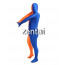Full Body Orange And Blue Mixed Colors Spandex Lycra Zentai
