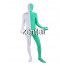Full Body White And Green Mixed Colors Spandex Lycra Zentai