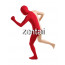 Full Body Flesh And Red Mixed Colors Spandex Lycra Zentai