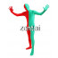 Full Body Red And Green Mixed Colors Spandex Lycra Zentai