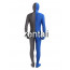 Full Body Blue And Gray Mixed Colors Spandex Lycra Zentai