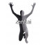 Full Body Black And Gray Mixed Colors Spandex Lycra Zentai