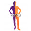Full Body Purple And Orange Mixed Colors Spandex Lycra Zentai