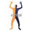 Full Body Yellow And Royal Blue Mixed Colors Spandex Lycra Zentai