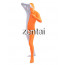 Full Body White And Orange Mixed Colors Spandex Lycra Zentai