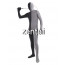 Full Body Black And Gray Mixed Colors Spandex Lycra Zentai