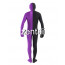 Full Body Black And Purple Mixed Colors Spandex Lycra Zentai