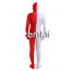 Full Body White And Red Mixed Colors Spandex Lycra Zentai