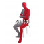 Full Body Gray And Dark Red Mixed Colors Spandex Lycra Zentai